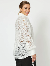 Load image into Gallery viewer, Hammock &amp; Vine Dusk Lace Shirt - White
