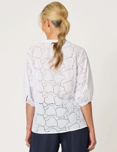 Load image into Gallery viewer, Gordon Smith Retreat Cotton Broderie Top - White
