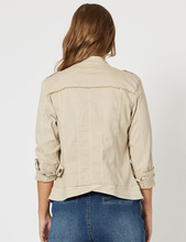 Load image into Gallery viewer, Threadz Military Style Denim Jacket - Natural
