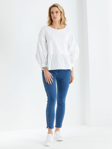 Marco Polo Contrast Top White