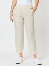 Load image into Gallery viewer, Gordon Smith Jersey Waist Linen Pant - Natural
