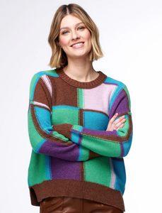 Zaket & Plover Squared Patch Jumper - Timber