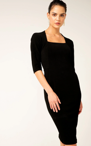 Sacha Drake Iris 3/4 Sleeve Maxi Dress - Black