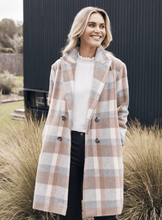 Load image into Gallery viewer, Marco Polo Long Sleeve Brushed Stripe Coat
